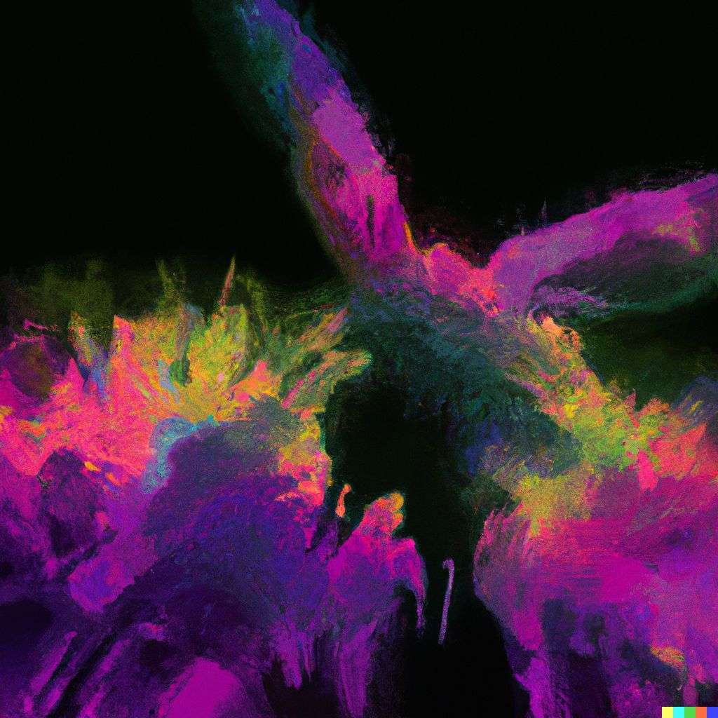 a representation of anxiety, digital art made from colorful gradients, airbrush